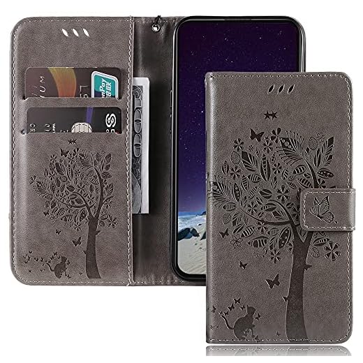 MEMAXELUS Capa carteira para Samsung Galaxy A03, Galaxy A03, capa de telefone com suporte para cartão, capa flip de gato fofo, capa de couro PU premium compatível com Samsung A03 KT: árvore dos