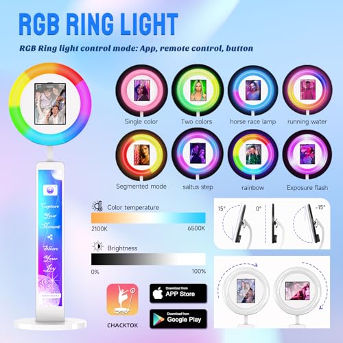 YCKJNB-iPad-Photobooth-avec-Ring-Light-Portable-photobooth-Machine-avec-Flight-Case-Ring-Light-Professionnel-Anneau-Lumineux-Telhttpsecommande-iPad-Photo-Booth-Convient-pour-Tiktok-Youtube-Live Donnez une nouvelle dimension à vos événements avec le YCKJNB iPad Photobooth avec Ring Light – Image 4