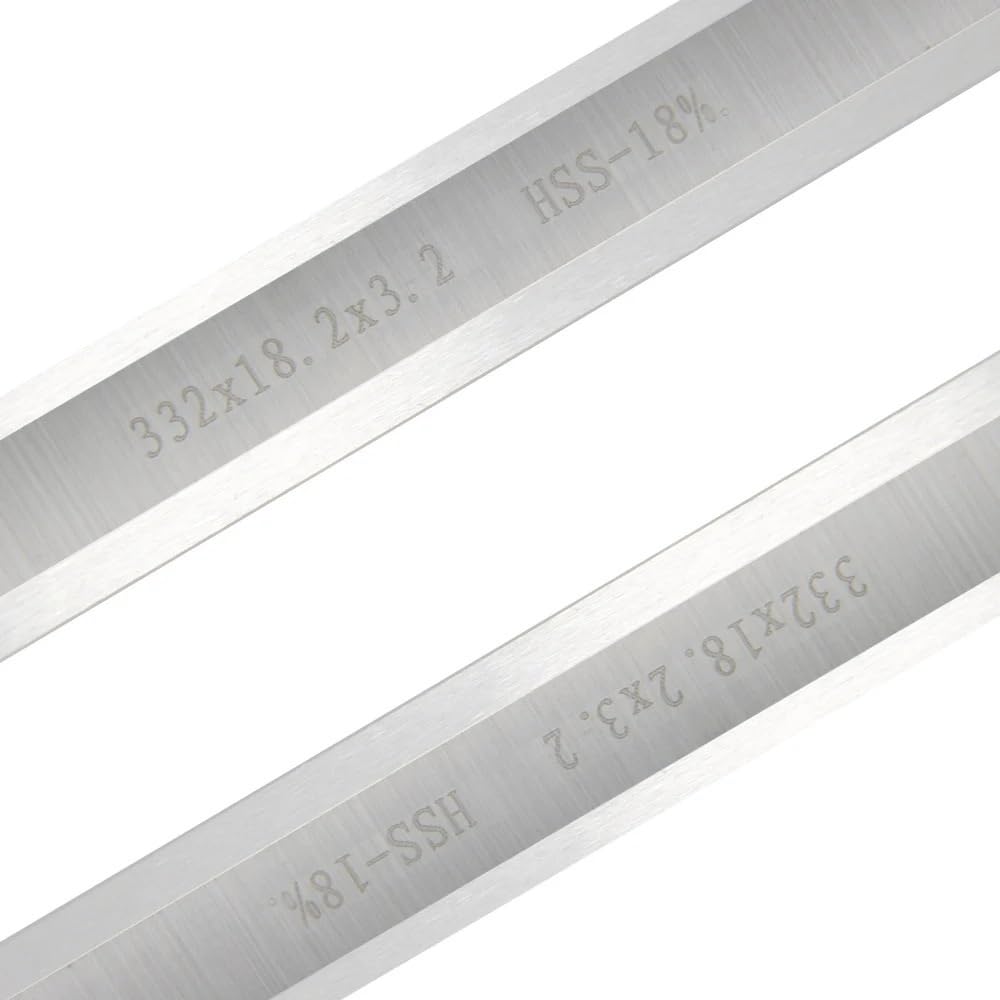 2 cuchillas cepilladoras de 332 x 18,2 x 3,2 mm de espesor, cuchillas cepilladoras de doble filo HSS for herramientas de carpintería RBI 812