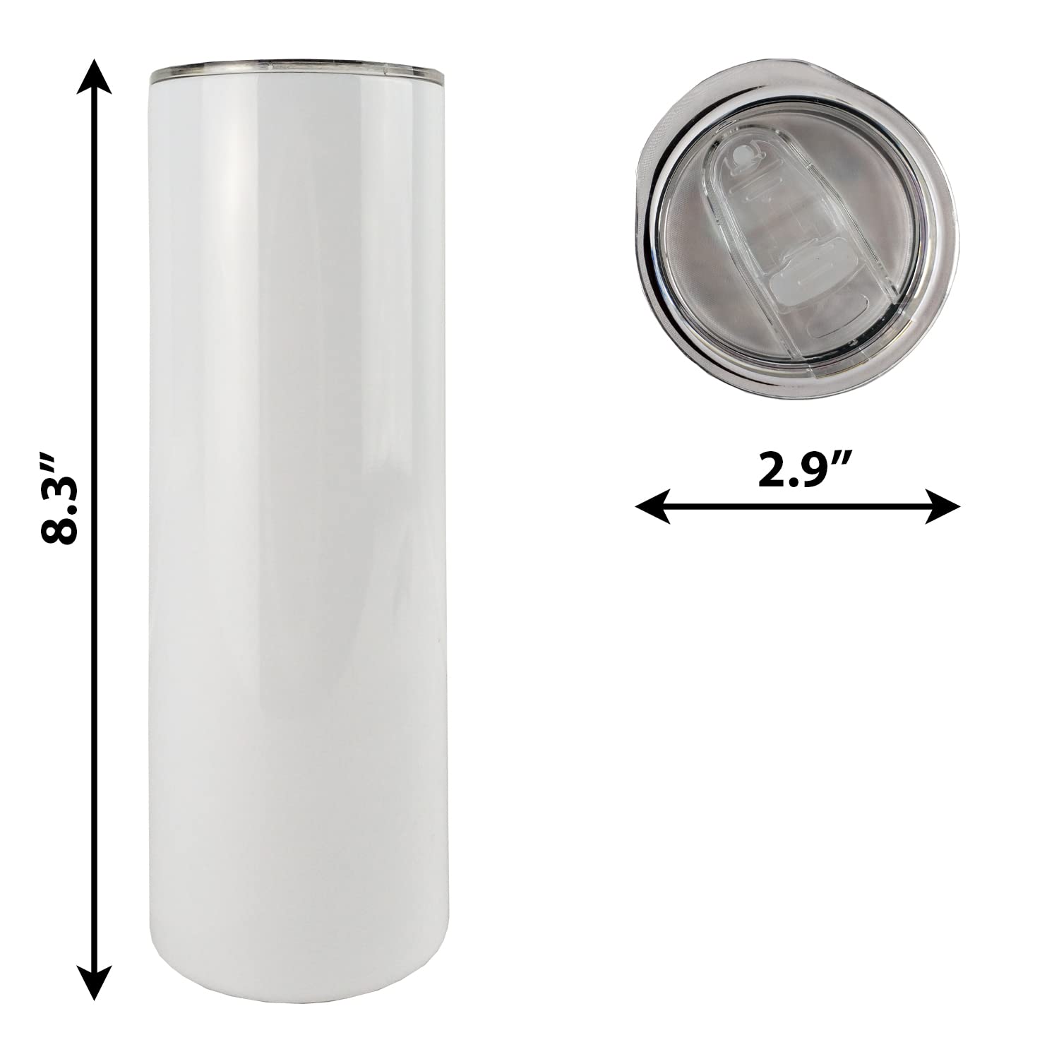 Create Your Own Personalized Gifts, (2) White 20 oz Insulated Tumbler Mugs with Lids, (1) Set of 7 Acrylic Paint Pens