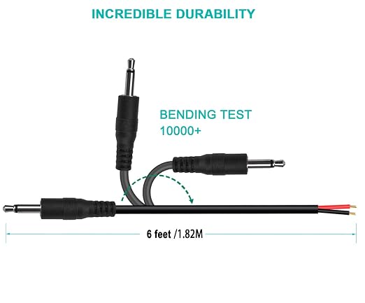 Cable de Audio 3.5mm Macho a Cable Pelado 6 pies 3 Unidades miniatura 4