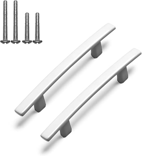 Manijas de cocina blancas para gabinetes, 3 pulgadas de agujero a agujero, 5 pulgadas de longitud, paquete de 10 manijas de gabinete de cocina,