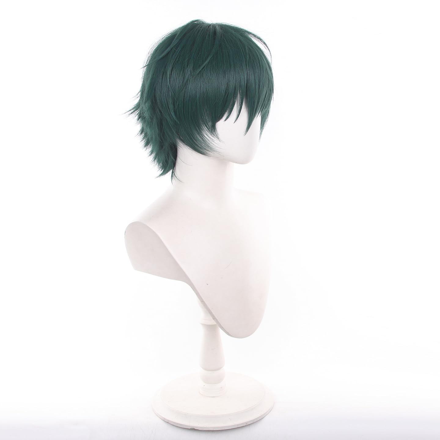 Anime Short Dark Green Cosplay Wig Halloween Costume Party Synthetic Wigs