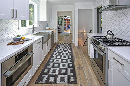 Custom Size Hallway Runner Rug Grey Color 31 inch Wide Select Your Length Non-Slip (Skid Resistance) Rubber Backing 13 feet x 31 inch (Color Options Available)