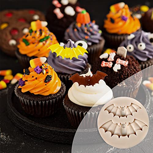 Halloween Chocolate Molds, (6Pcs) Skull Spider Pumpkin Silicone Chocolate Mould, Ghost Candy Mold For Halloween, Thanksgiving, To Baking Cake Decor Cupcake Toppers Resin Keychain #TOP4