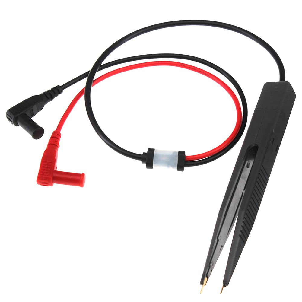 WALFRONT SMD Components Measurement Clamp/Holder Probe Tweezers for Capacitor Resistor with, Ideal Tool for Electronic Work, Multifunction Testing, Suitable for Circuit Board Line Measurement,