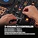 Pioneer DJ DDJ-FLX4 2-Channel DJ Controller - Black Bundle with Laptop Stand, Headphones, and Austin Bazaar Polishing Cloth