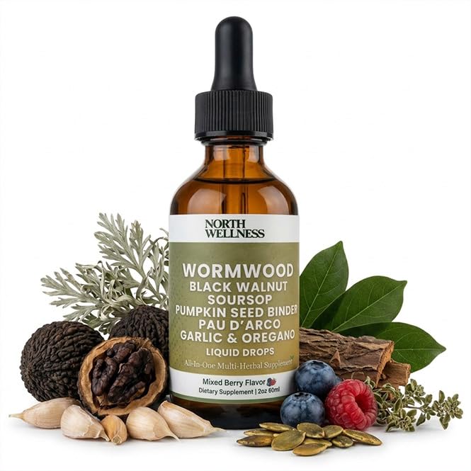 Inner Cleanse Herbal Extract - 2oz, Wormwood Black Walnut, Digestive Health & Balance