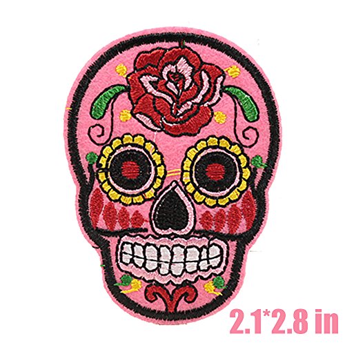 9 Pcs Skull Embroidered Patches,Iron On Patches, Sew On Applique Patch，Embroidery Patches, Cool Patches For Men, Women, Boys, Girls, Kids #TOP3