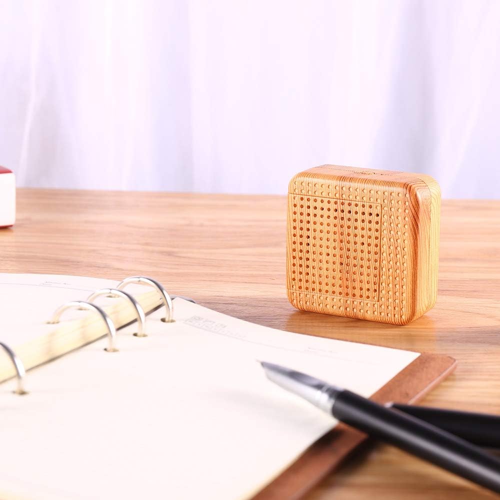 weljoy Difusor portátil de grano de madera para aceites esenciales, para coche o viaje, olor fresco,tamaño mini, silencioso, sin agua, batería recargable o USB, Wood Grain,1.00[set de ]
