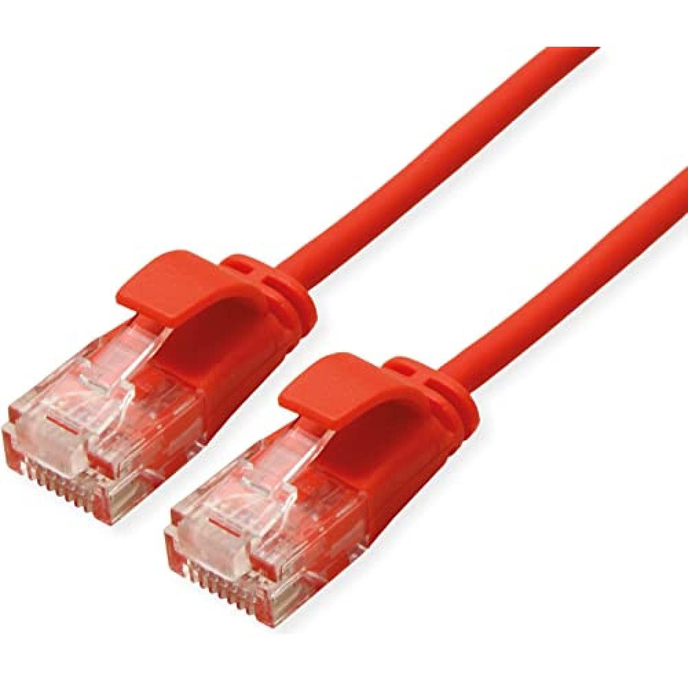 ROLINE UTP DataCenter Patch Cable Cat.6A (Class EA), LSOH, Slim, Red, 0.5 m