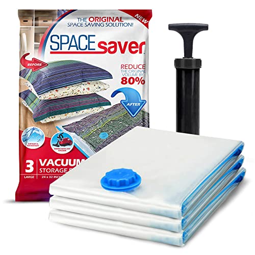 3 Pack Large Vacuum Storage Bags for Comforters, Blankets &...