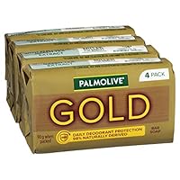 Palmolive Gold Bar Soap, 4 Pack x 90g, Daily Deodorant Protection