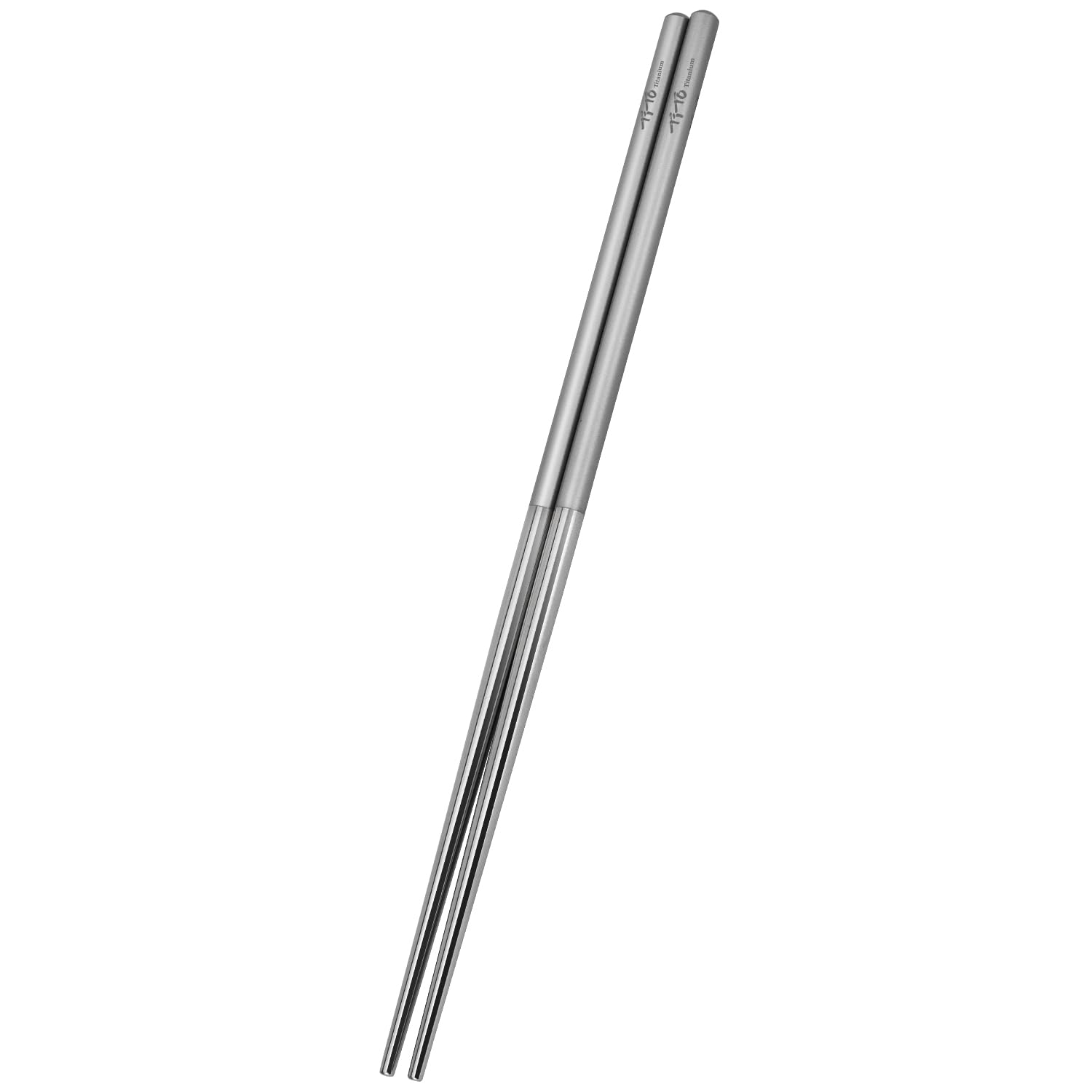 TiTo Solid Titanium Chopsticks for Camping Picnic and Hiking Reusable Lightweight Outdoor Tableware 1 Pairs (6x215mm)