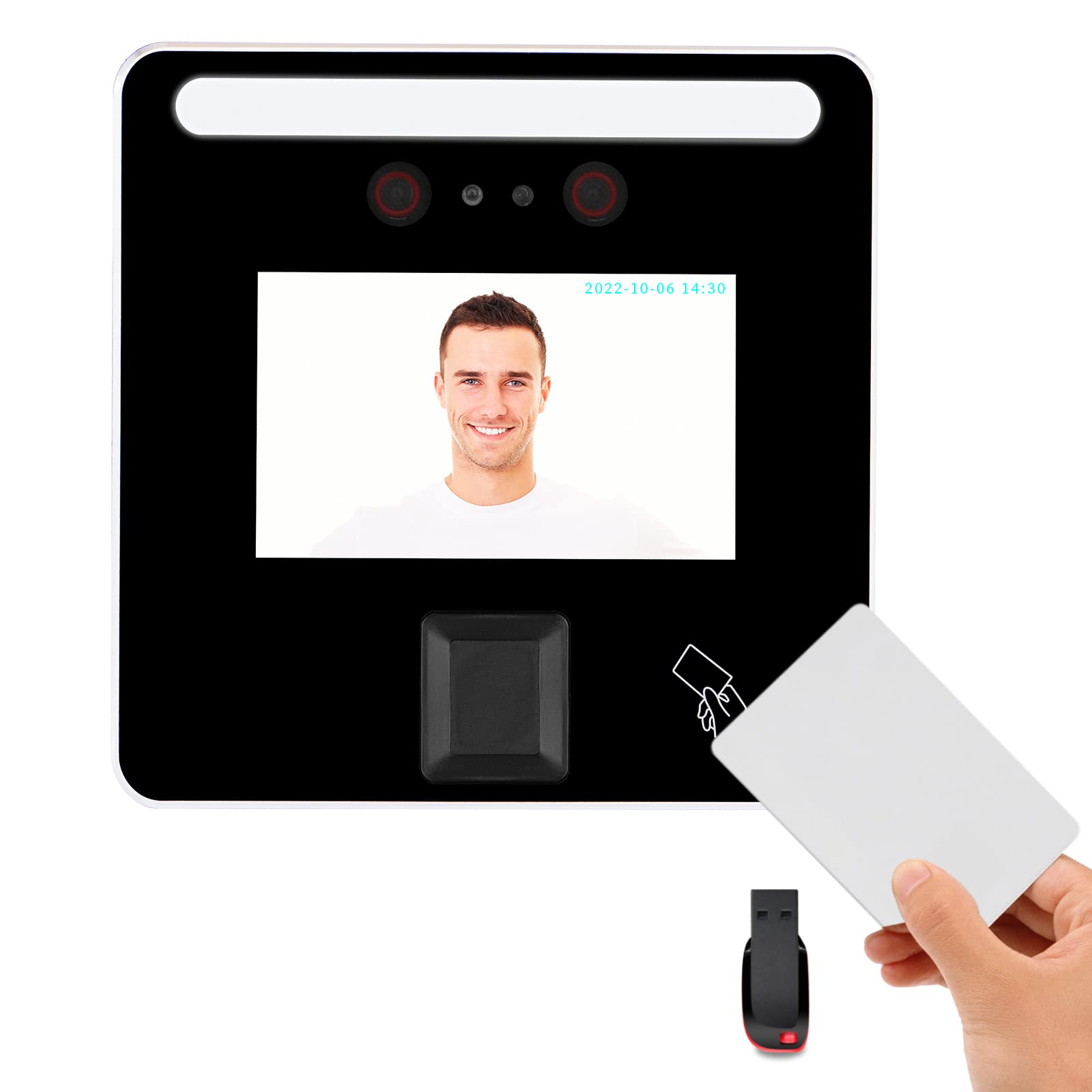 Buy Hysoon Time Clock, Time Clocks for Employees Small Business with 4 Inch Touch Screen, Face