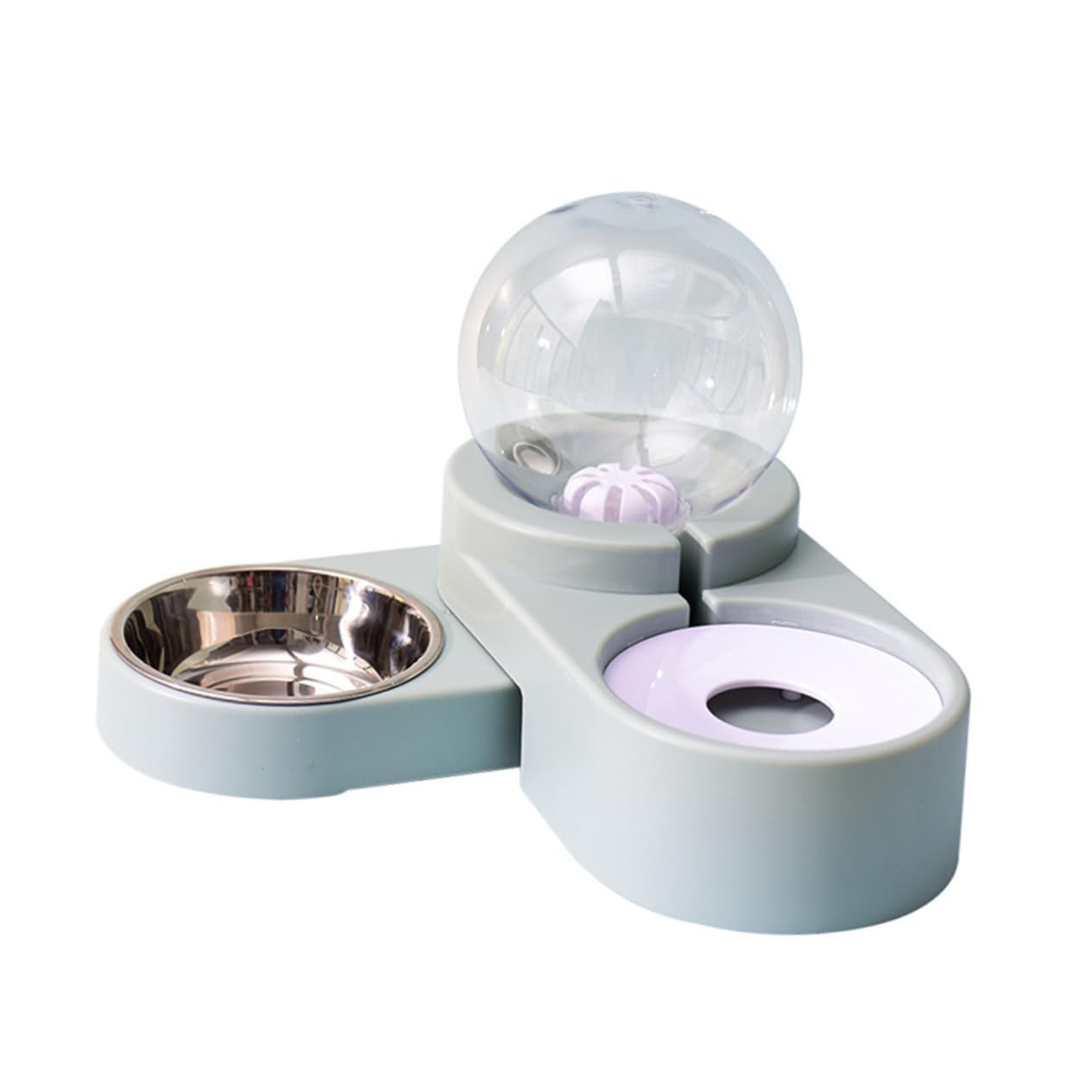TOYANDONA Automatischer Wasserspender Für Haustiere Doppelnapf in Blau rutschfest Für Hunde Und Katzen Bpa-frei Praktisches Design Für Zuhause Und Tierhandlungen