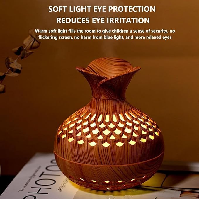 PURE NEST Plastic Flower Humidifier for Home & Office | Cute Floral Design, Cool Mist, LED Night Light, Whisper Quiet, USB Powered Mini Air Humidifier for Bedroom, Car & Desk Use 1