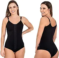 Cinta Modeladora Pos Cirurgia Plastica Body com Alça e Colchetes Ajustável Preto M New Form