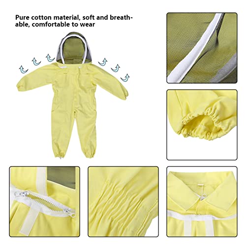 Traje Protector Profesional para Niños para Apicultura | Mono de Seguridad de Algodón Puro para Niños | Equipamiento Esencial para Visitantes de Colmenas | Talla M miniatura 4