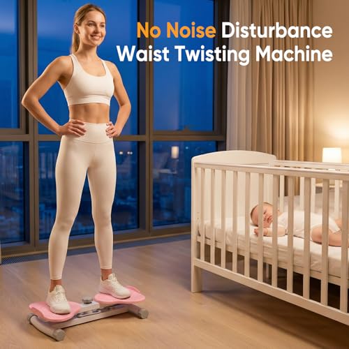 Image of NEWBULIG Waist Twister Machine Exercise, Ab Twister Board with 300 lbs Capacity, Quiet Home Gym Equipment for Core & Belly Workout