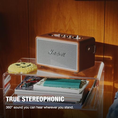 Image of Marshall Kilburn III Portable Bluetooth Speaker with 50+ Hours of Portable Playtime, (360 Sound), Dust & Water-Resistant (IP54) - Brown.