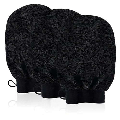 URAQT Gant Exfoliant Kessa, 3 Pcs Gant De Crin, Gant Kessa Pour Hammam, Gants de Gommage pour Hommes et Femmes, Gommage naturel Et Efficace, Élimine Les Peaux Mortes...