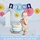 MQIAN Willkommen Zuhause Baby, Vormontiert Herzlich Willkommen Girlande, mit 6 Stück Storch zur Geburt, Babyparty Deko Junge, Willkommen Zuhause Girlande, Welcome Home Baby