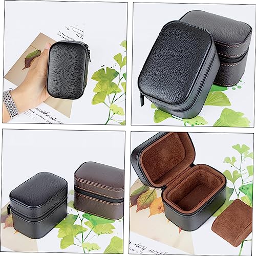 Coffret collection montres compact portable noir pour ranger les bijoux