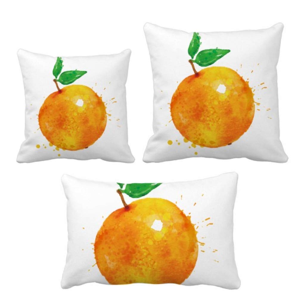 Coussin orange aquarelle pour décoration de canapé salon