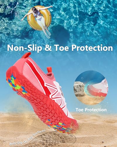 Image of Water Shoes for Women Men Quick-Dry Barefoot Shoes Breathable Aqua Socks for Swim Beach River Pool Lake Hiking Surfing Kayaking