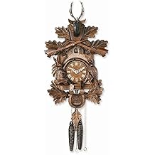 Solid Carved Animals Hunters Cuckoo Clock