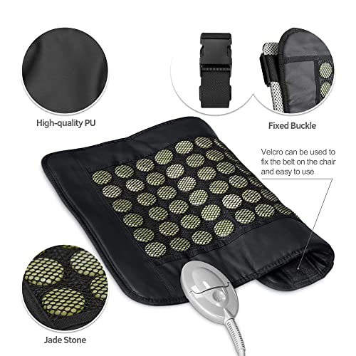 UTK Far Infrared Heating Pad - Natural Jade Heating Pad for Chronic Back Pain Relief - Small (19" X 15"), Smart Controller, Adjustable Temp and Travel Bag Included - Thumbnail 2