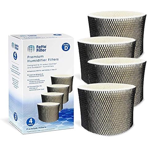 Fette Filter - HWF75 Replacement Wicking Filter Compatiable with Holmes Filter D HWF75 HWF75CS HWF75PDQ-U HF222 & Sunbeam Cool Mist Humidifier Models 3000 Series. Pack of 4 Cover