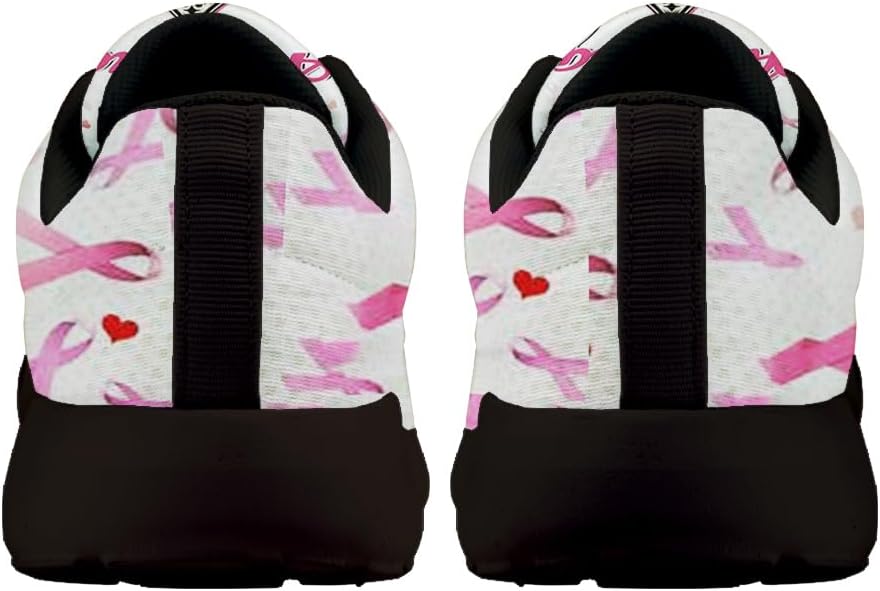 Fighting Breast Cancer Shoes for Women Men Trail Running Casual Fashion Sneakers Slip-on Tennis Shoes