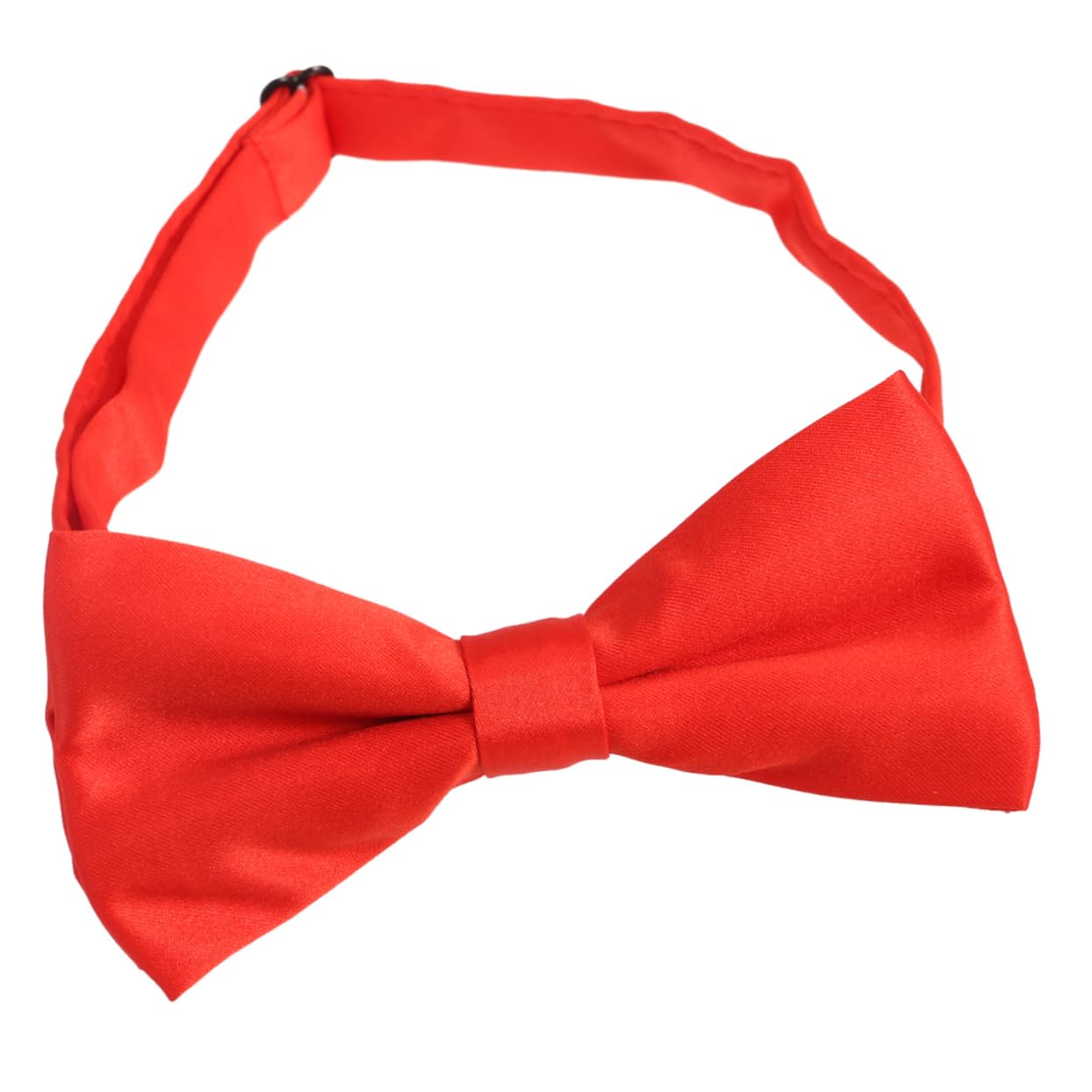 minkissy Pre Tied Bright Red Tuxedo Bowtie for Men Adjustable for Weddings Graduations and Formal Events Fits Up to Neck