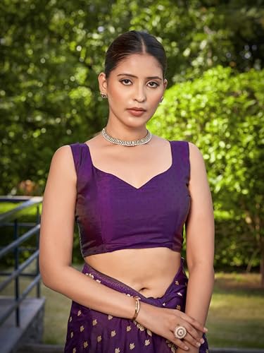 MANOHARI purple banarasi silk saree – image 7