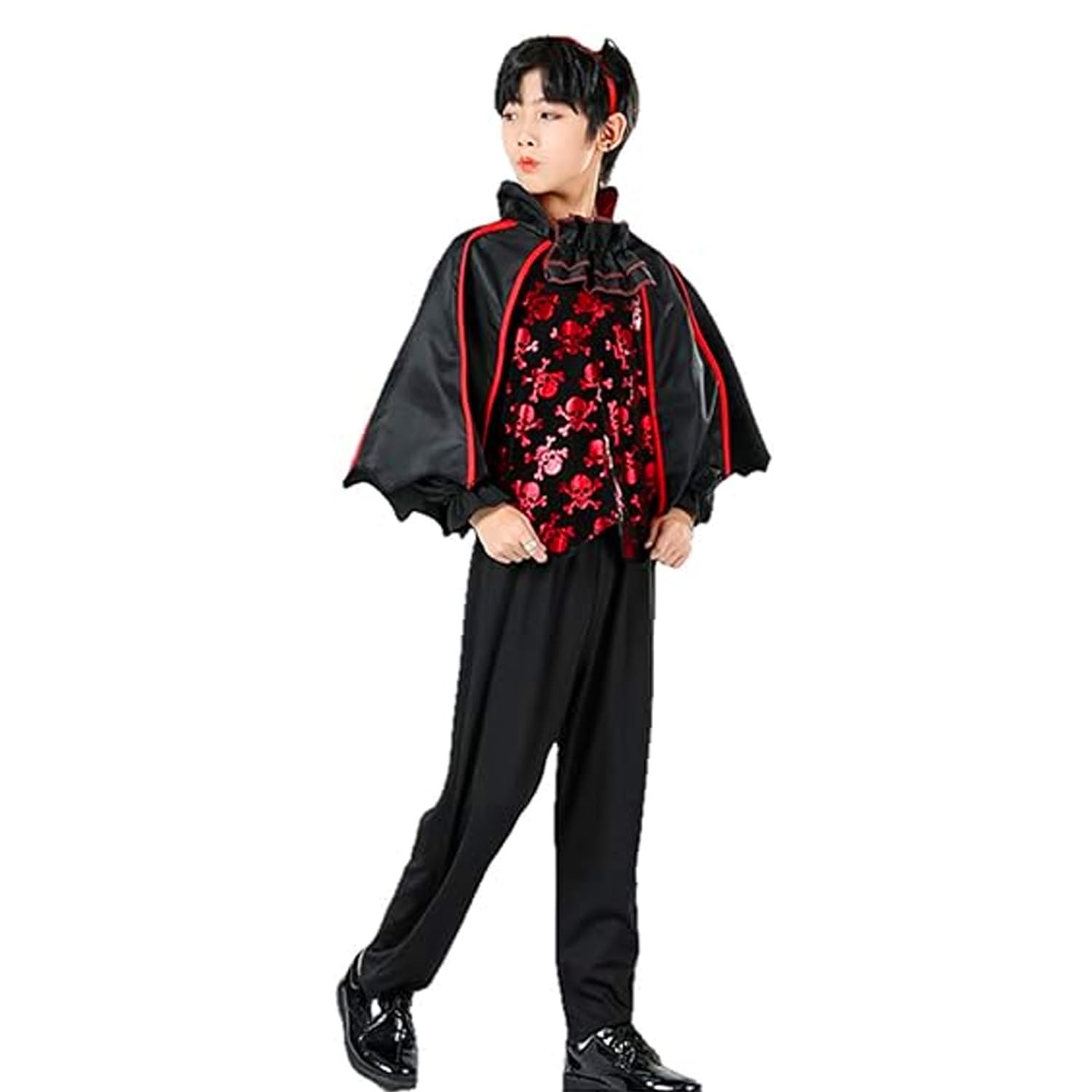 Spooky Vampire Costume Kids | Scary Halloween Costume for Boys | Includes Vampire Cape and Suit | Boys Halloween Costume for Masquerade, Cosplay, Themed Events