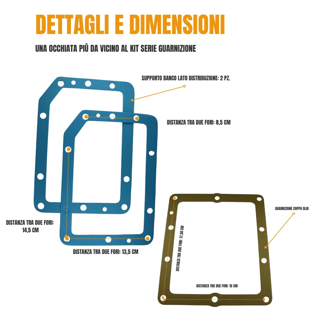 Generico Kit Cilindro e Pistone + Serie Guarnizione Completa e Paraoli Compatibile per Motore Lombardini Diesel 6ld 360 per Motozappa e Motocoltivatore