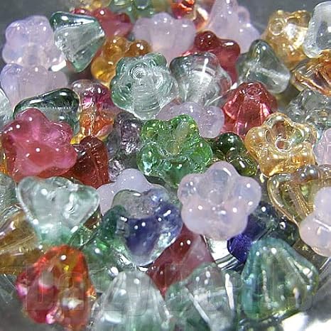 Amazon デイジービーズ 2パック分おまとめセット チェコ ビーズ デザイン ミックス ベイビーベルフラワー 約5ｘ6mm 約50個 チェコビーズ デザイン デザインビーズ ビーズ ストーン 通販