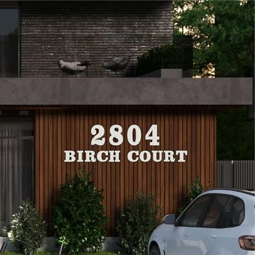 3\" 4\" 5\" 6\" 8\" 10\" White House Numbers, Modern Metal Address Letters and Numbers for Outside Signs, Outdoor Mailbox Numbers, for Door, Apartment, Office, Home Use (5\", 2)