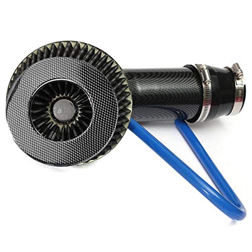 Partol 3" Universal Cold Air Intake Kit Aluminium Automotive Air Intake System Cold Air Intake Pipe Induction Flow Tube Kit - Black #TOP4