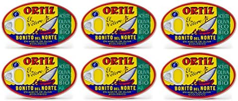 Ortiz White Tuna in Organic Extra Virgin Olive Oil, Fresh and Tender, Spanish Wild Caught, High in Protein and Omega 3 Fats, Excellent in Salad, Pasta or Sandwiches - No Need to Add Mayo, 3.95oz Can