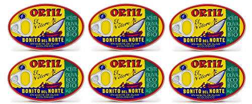Ortiz White Tuna in Organic Extra Virgin Olive Oil, 3.95oz (Pack of 6)