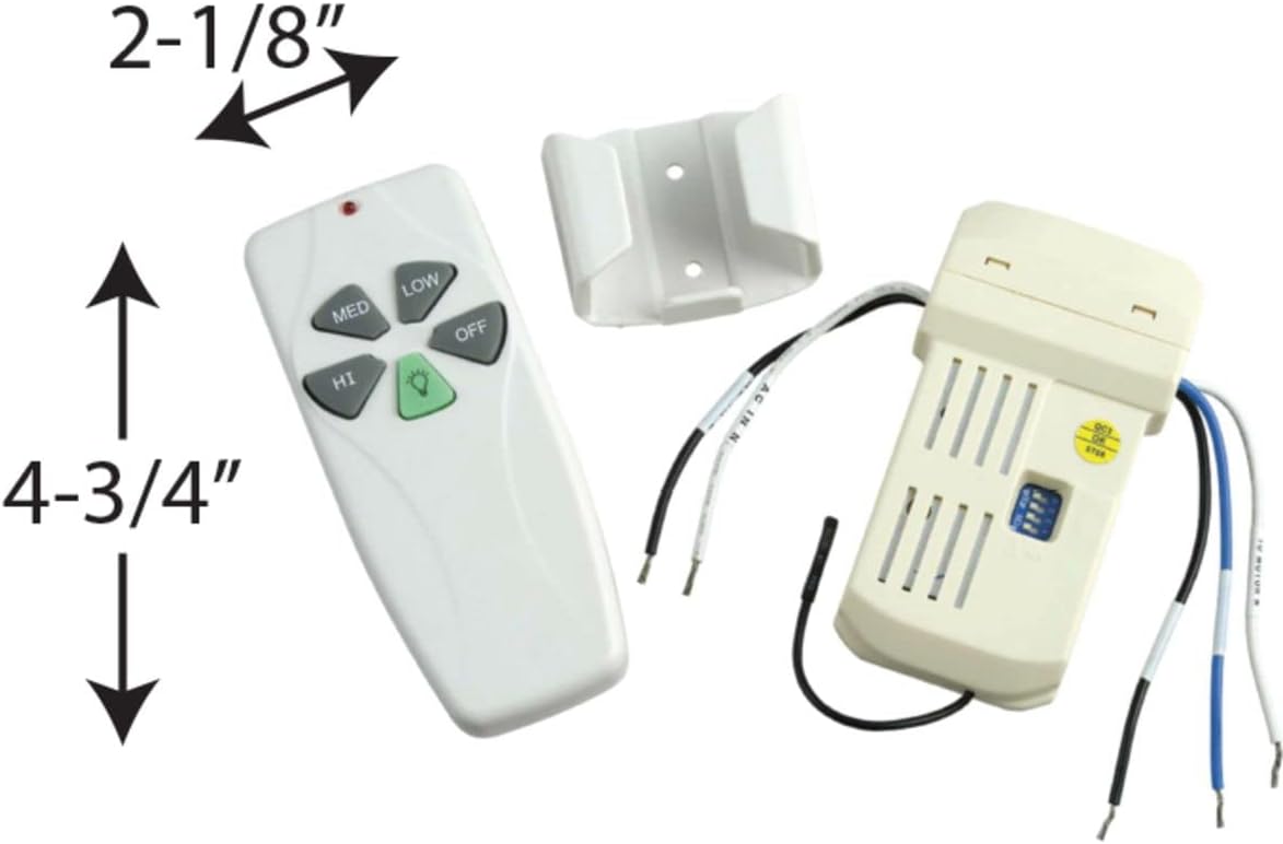 Progress Lighting Ceiling Fan/Light Remote Control, AirPro Collection, Indoor, P2618-01, White