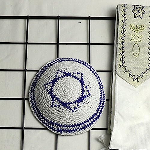 Luxylei Handgefertigte Gestrickte Kippa Für Männer, Klassische Jüdische Schädelkappe, Traditionelle Yarmulke-mütze, Runder Kopf, Jerusalem-mütze – Bild 6