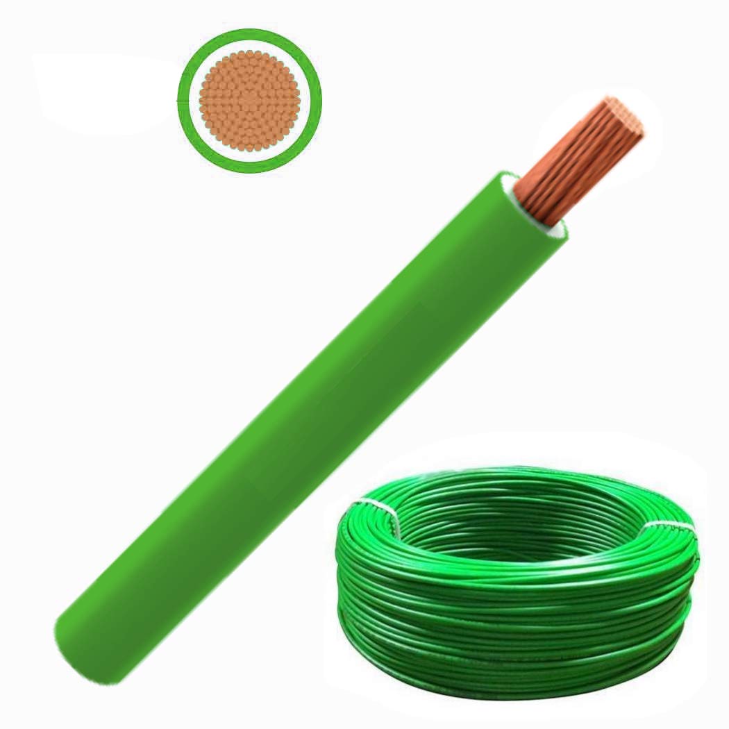 RR Multi Strand Pure Copper Single Core Flexible Cables | Trirated Electrolytic Conductor up to 105C Fire Resist Electric Panel Wire | BS6231 ISO9001 CE Compliant 100Y(90m) Roll (0.5mm, Green)