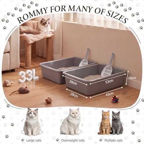 Hushee set 4 pz areneros grandes gatos con pala miniatura 2