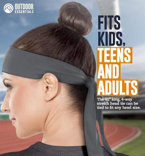 Image of OutdoorEssentials Tie Headband - Sweat-Wicking Running Headband - Hair Control Head Tie - Ninja Costume Accessories