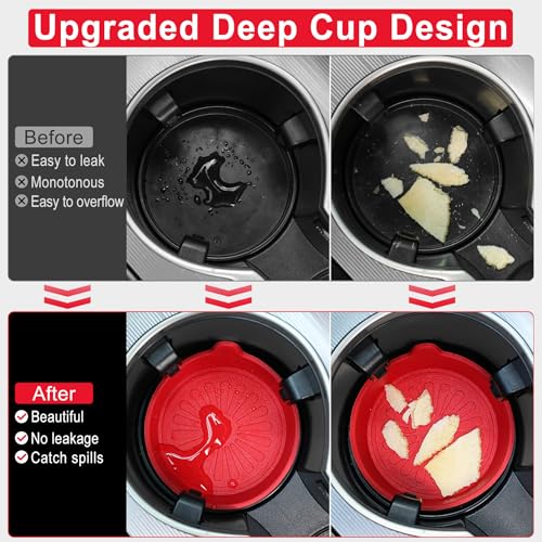 Portavasos para Carro SINGARO 4 Unidades Silicona Rojo miniatura 5