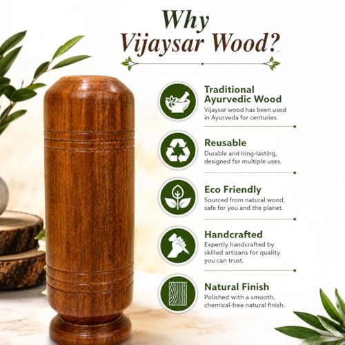 Image of XOMARK Vijaysar Glass | Handcrafted Sugar Care Wooden Tumbler | Ayurvedic Wellness Water Cup | Indian Kino Wood Herbal Drinking Glass | 100ml